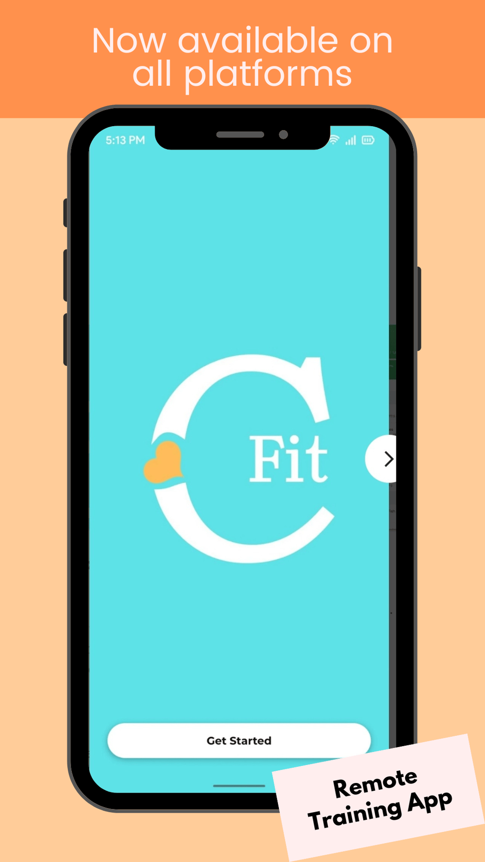Fitness app called C-Fit available on android and iPhone for remote professional guided exercise training 